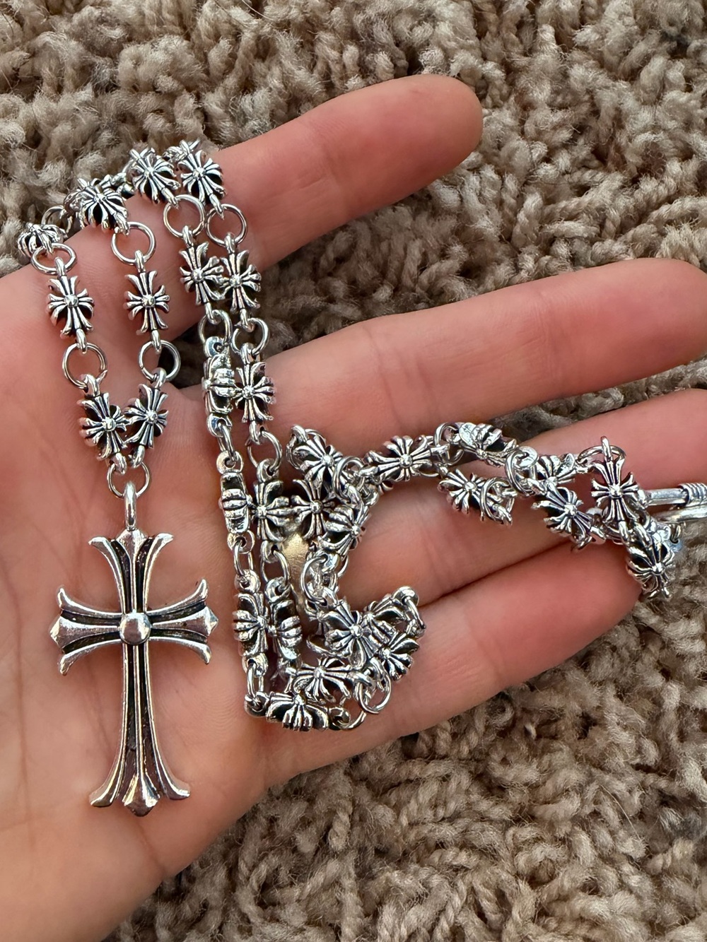 Chrome Hearts dupe Cross Necklace